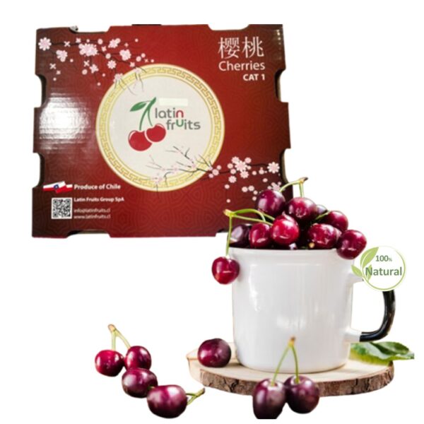 Chilean Cherries 2,5Kg box Latinfruit - Imagen 1