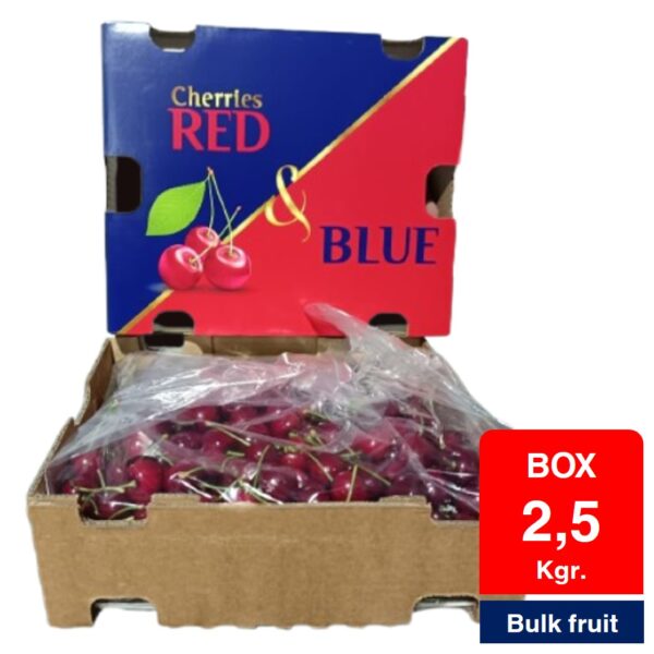 Chilean Cherries 2,5Kg box Red&Blue - Imagen 2
